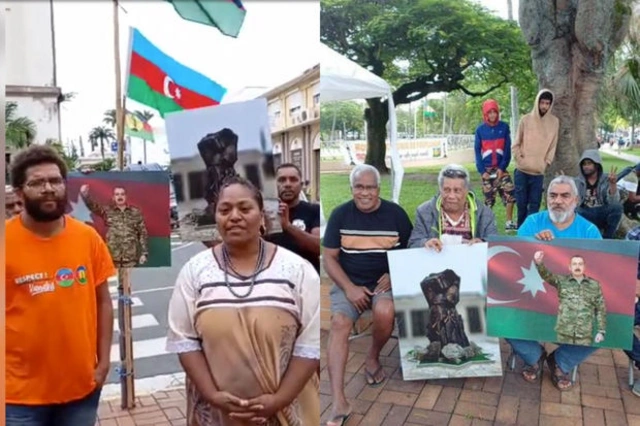 Haber Global: На острове Новая Каледония развевается азербайджанский флаг - ВИДЕО